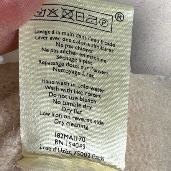 Sezane Alfred Knit Jumper Sweater Pink Size Small Lace Trim Mohair Merino Wool S - Picture 8 of 13